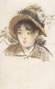 Jeune fille en chapeau d'ete (mk40), Edouard Manet